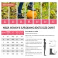 thumbnail image 3 of HISEA Women's Rubber Garden Boots Waterproof Insulated Yard Gardening Shoes Mid Height for Muck Mud Working Outdoor, 3 of 6