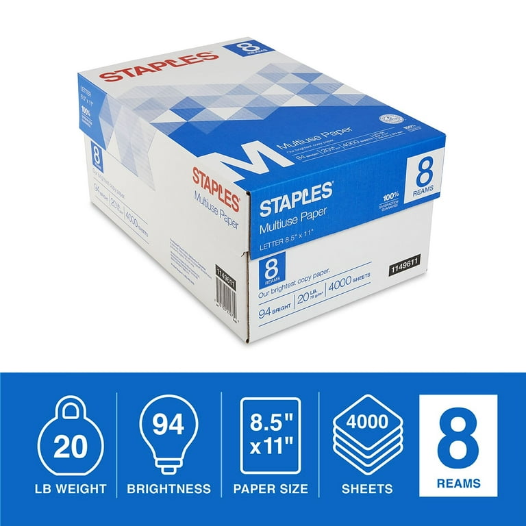 Staples Copy Paper 500 Sheets : Home & Office fast delivery by App or Online