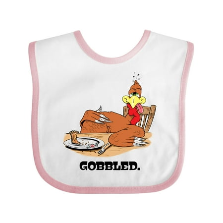 

Inktastic Stuffed Turkey Gobbled Gift Baby Boy or Baby Girl Bib