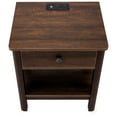 thumbnail image 5 of DecorTech Traditional Rectangular End Table with AC Power and USB Charging Ports, Walnut, 5 of 12