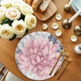 thumbnail image 2 of Round Placemats Pink Gray Flowers 15 inch Set of 6 Table Mats for Dining Table Spring Pastoral Heat Resistant Non-Slip Kitchen & Home Decorative Place Mat Set, 2 of 8