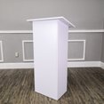 thumbnail image 4 of FixtureDisplays® White MDF Wood Podium Church Pulpit School Lectern Conference Debate Stand 23X12X44" 10051, 4 of 12