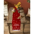 thumbnail image 5 of Ldtrchee Red Christmas Tree Table Runner 72 Inches, Balls Xmas Snowflake Bed Runner Dresser Scarves Tabletop for Indoor Outdoor Parties/Ceremony/Banquet, 14" x 72", 5 of 8