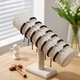thumbnail image 5 of Lsupdaol Adjustable Stainless Steel Bracelet, White and Black, 5 of 6