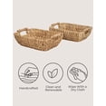 thumbnail image 4 of StorageWorks Cestas de almacenamiento grandes tejidas a mano con asas de madera, cestas de mimbre de jacinto de agua para organizar, paquete de 2, 4 of 5