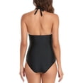 thumbnail image 5 of TGPMGRZ Maternity Swimsuits One Piece V-Neck Pregnancy Swimwear Halter Maternity Bikini Black, Size S, 5 of 9