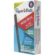 Paper Mate 1.2mm Ballpoint Pen with Black Ink, 12 Pack