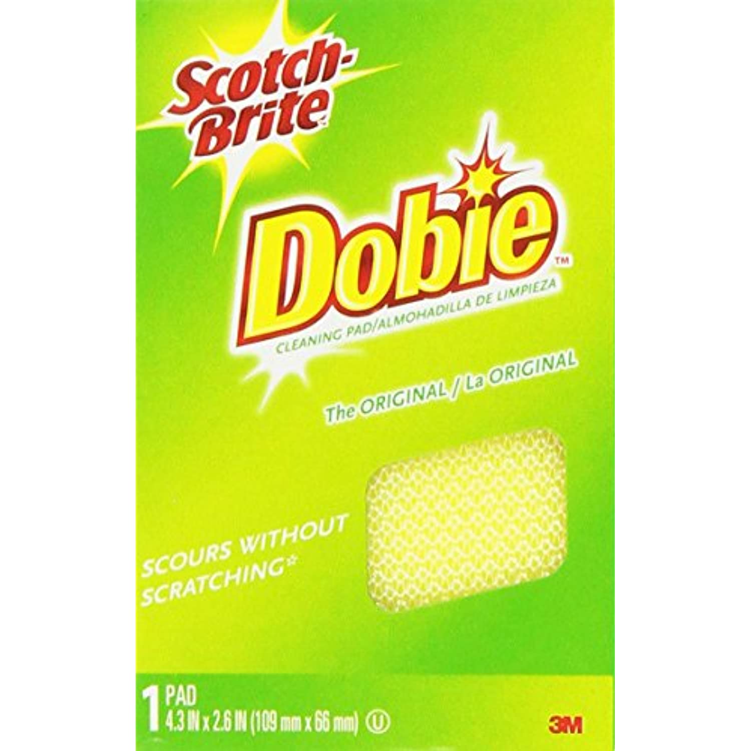 ScotchBrite Cleaning Pads Dobie (6Pack) [Packaging May Vary