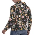 thumbnail image 6 of Honeii Floral Insects Pattern Mens Hoodies Men's Loose Sleeve Sweatshirt,Pullover Hooded Sweatshirt for Men,Essentials Hoodie-4X-Large, 6 of 7