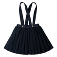 thumbnail image 3 of Ticikt Kids Girls School Uniform Overalls Dresses Summer V-Neck Sleeveless Pleated Jumper Dress Recitation Chorus,Color:Navy,Size:14-15 Years, 3 of 3