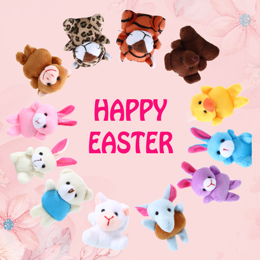 Œufs De Pâques Pré-remplis Missmisq - 12 Pièces Avec Animaux En Peluche