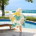 thumbnail image 3 of Yayeee Kids Hooded Towels Toddler Soft Absorbent Beach Bathing Wrap 50" x 23.5", Floral Wave, 3 of 5