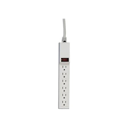 UPC: 0794192551579 | Power Strip 6 Outlet Built-in Circuit Breaker 15  Cord Gray CCS55157