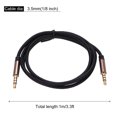 thumbnail image 2 of 3.5mm TRRS Aux Cable Male to Male Auxiliary Audio HiFi Headphone Cord 3.3ft Nylon Braided for Phone, Brown, 2 of 6