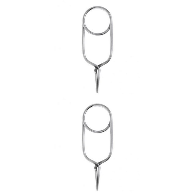 jinwen 2 PCS Stainless Steel Fly Tying Hackles Pliers,Fly Fishing Tying Material Tools