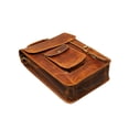 thumbnail image 4 of Bolso Mensajero De Cuero De 13 ", Estuche Para Computadora Portátil, Maletín De Oficina, Regalo Para Hombres, Bolso De Hombro Desgastado Para Computadora, 4 of 5