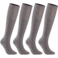 thumbnail image 3 of Lovely Annie Women's Girl's 3 Pairs Stylish Knee High Wool Socks. Lightweight, Cozy, Thick, Warm, Breathable & Absorbent Size 2.5-7 HR157237 (Gray), 3 of 3