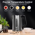 thumbnail image 2 of Stainless Steel Electric Kettles, 1.7L 1500W Fast Water Boiler with  6 Temperature Presets and Touch LCD Display,Auto Shut Off and Boil Dry Protection, 30min Keep Warm, 2 of 9