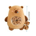 thumbnail image 3 of Adorable Capybara Toy Snack Pillow With 6 Mini Removable Stuffed Animals Soft Cuddly Cushion For Kids And Adults, 3 of 7