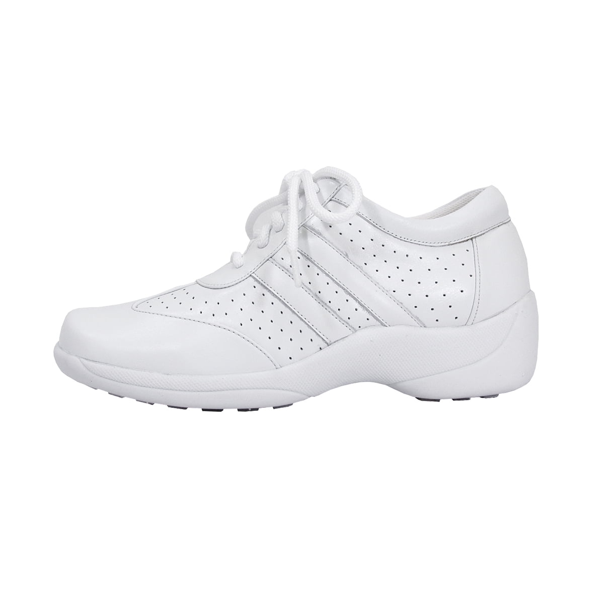 24 HOUR COMFORT Donna Wide Width Comfort Shoe For Work and Casual Attire WHITE 5