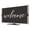 White, Black, Gray, variant on Black Welcome TV Cover for 65 Inch Screen,Stretch Fabric Dustproof TV Display Protector,Modern Minimalist White Striped Border Elastic Slipcover Monitor Cover for Indoor Desktop Computer 56.7"x31.9"