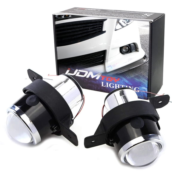 OEM Replace Projector Fog Lamp Assemblies For Nissan Altima Rogue Maxima Sentra, Infiniti M35 M45 G37 etc (Xenon or LED Lights Compatible, Bulbs Not Included)