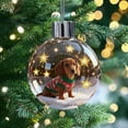 thumbnail image 6 of HYLLai Christmas Dog Snow Ornament – Glass Ball with Festive Puppy Figurine, Multiple Breeds for Pet Lovers (M), 6 of 6