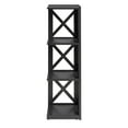 thumbnail image 2 of Weston Home Rebecca Wood 3-Shelf Corner Bookcase, Black, 2 of 6