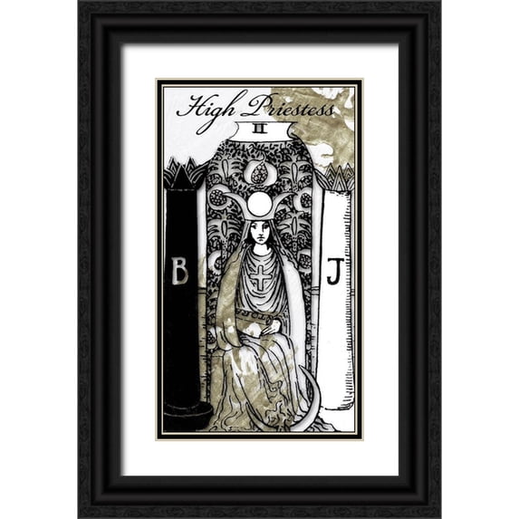 Sommers, Mindy 10x14 Black Ornate Wood Framed with Double Matting Museum Art Print Titled - The High Priestess