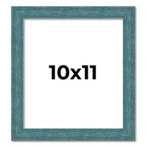 10x11 Frame Blue Rustic Barnwood Solid Wood Picture Frame Width 1.25 Inches | Interior Depth 0.5