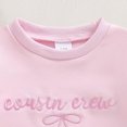 thumbnail image 7 of Xyant Cousin Crew Matching Outfit Newborn Baby Girl Long Sleeve Romper Toddler Girl Pullover Sweatshirt Top Fall Winter Clothes (Pink,3-6 Months), 7 of 7