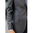 thumbnail image 3 of Handmade Jacket, Slim Fit Wool Modern Design Men's Navy Blue Stylish Jacket, 3 of 3