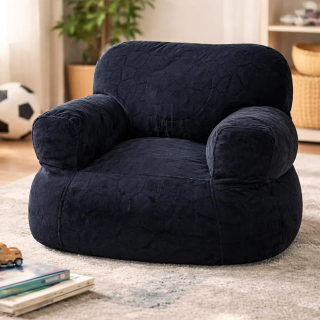 Puff Coprire Sillón Infantil 3 a 10 años Mundial Negro