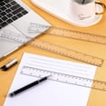 thumbnail image 4 of 20 Pieces 12 Inch Plastic Rulers, Straight Ruler Office Rulers School Rulers (Clear), 4 of 7