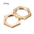 thumbnail image 3 of Unique Bargains G3/8 Lock Nut, Hex Brass Female Locknut for Plumbing 2 Pack, 3 of 5