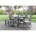 thumbnail image 2 of Outdoor Patio Dining Set 6 Piece - Table, 4 Chairs, Bench - Umbrella Ready, 2 of 7