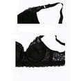 thumbnail image 5 of INSPIRE CHIC Women Full Cup Bras Breathable Comfort Floral Lace Full Coverage Non Padded Underwired Bra 34/75 Fit 32B Black, 5 of 5