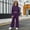 Purple, variant on Girls Casual Hooded Jacket And Straight Leg Pants Outfit For And Fall Seasons Comfortable Two Piece Coordinated Loungewear Purple 9-10