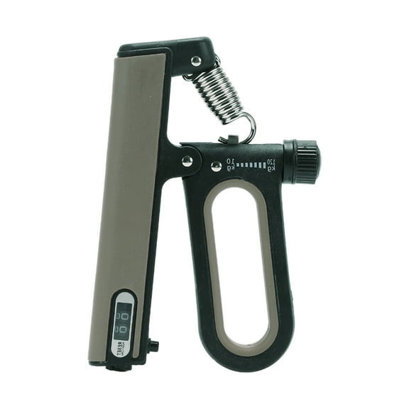 Unique Bargains Q Shape Hand Grip Strengthener Forearm Grip Workout Adjustable Strength for Muscle Building Black Gray