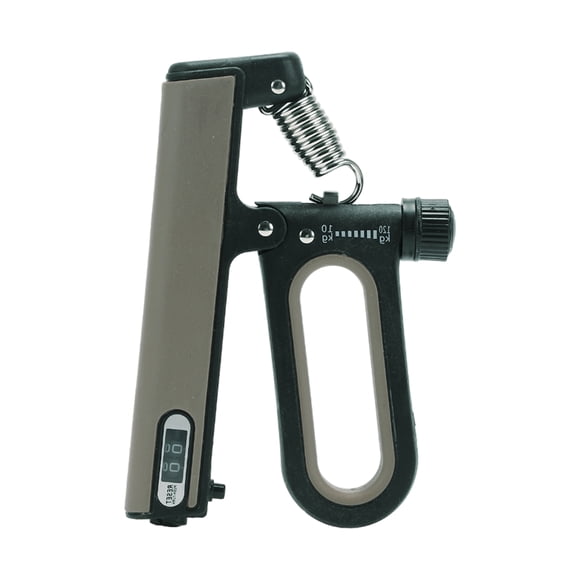 Agarre de mano en forma de Q Unique Bargains, fortalecedor de agarre para antebrazo, entrenamiento ajustable de fuerza para el desarrollo muscular, negro y gris