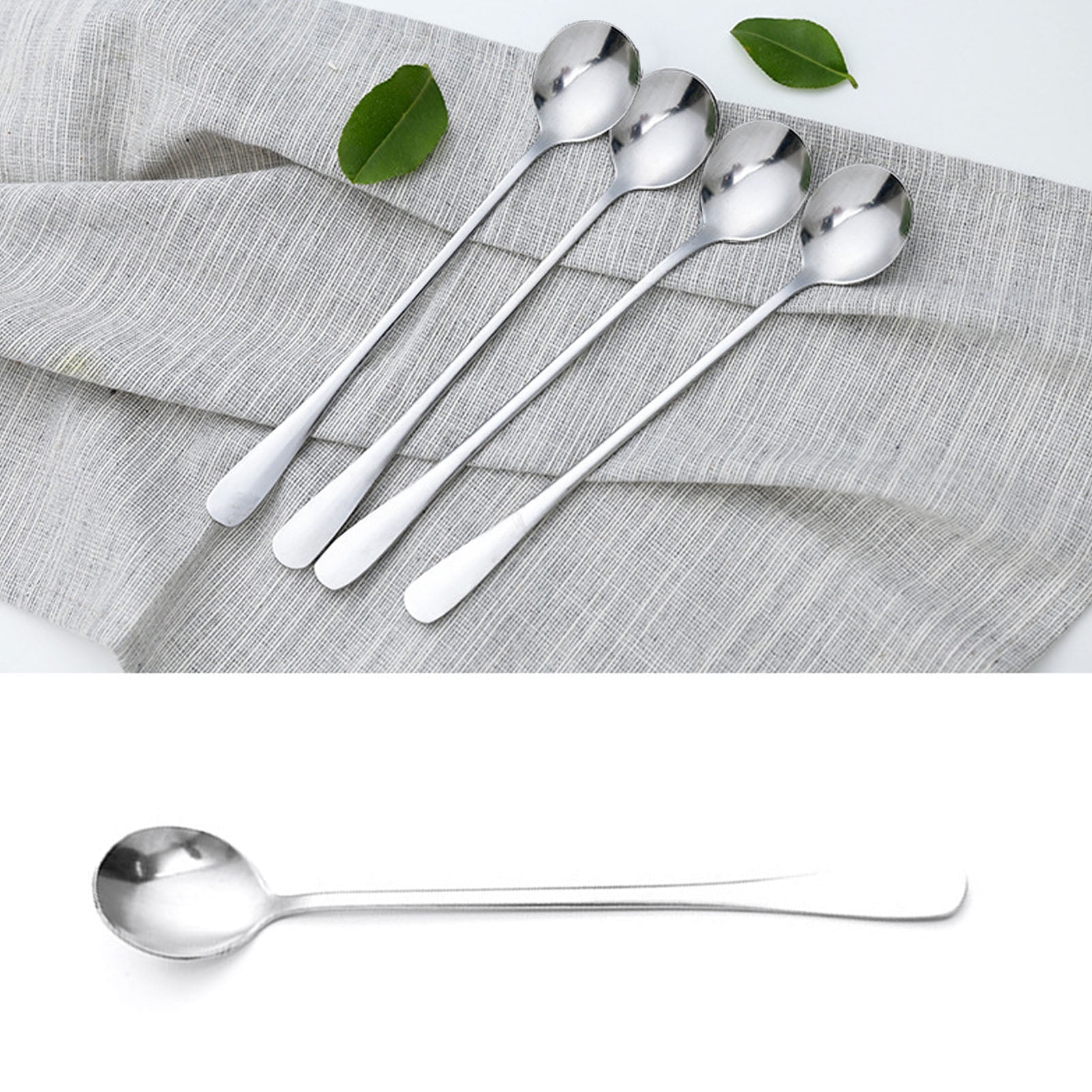 Lot De 6 Petites Cuillères à Expresso En Acier Inoxydable - 13 Cm, Manche Long - Pour Café, Thé, Cocktails, Décoration