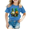 thumbnail image 1 of TZEWGL Tops For Kid Short Sleeve Round Neck Cartoon Prints Trendy Fans Present Blouse For Toddlers size 12-13T, 1 of 4
