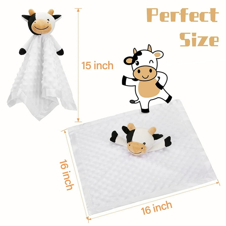 Cow Security Blanket Soft Loveys for Babies for Boys and Girls Newborn Lovie Infant Blankie Cow Baby Stuff Baby Snuggle Toy Christmas Baby Gifts 16 Inch Walmart