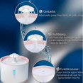 thumbnail image 2 of Fuente De Agua Automática 2.4l Para Gatos Y Perros Con Bomba Ultra Silenciosa Bebedero Eléctrico Para Mascotas Color azul, 2 of 9