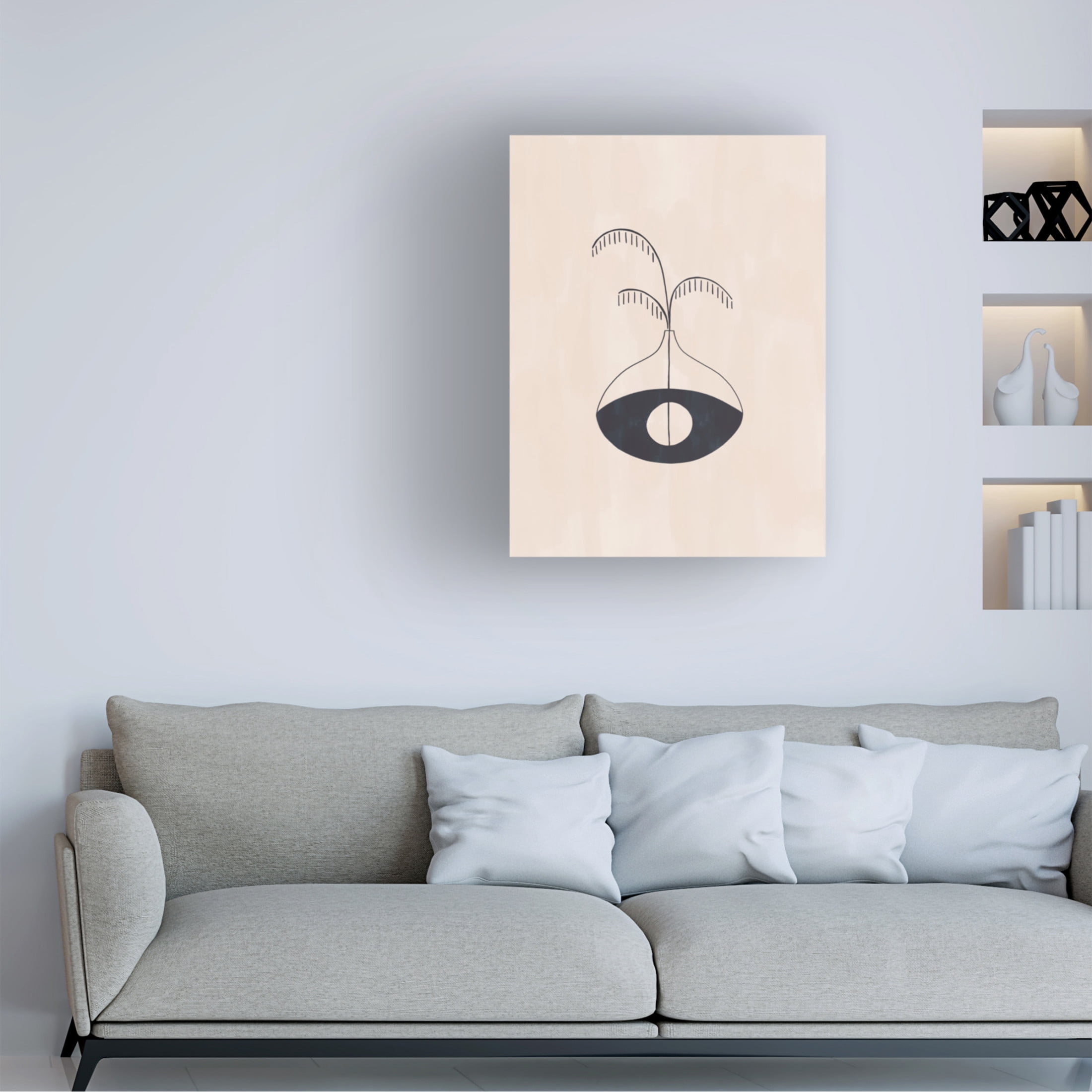 Trademark Fine Art Ivy Green Illustrations Evil Eye Vase Canvas Wall Art