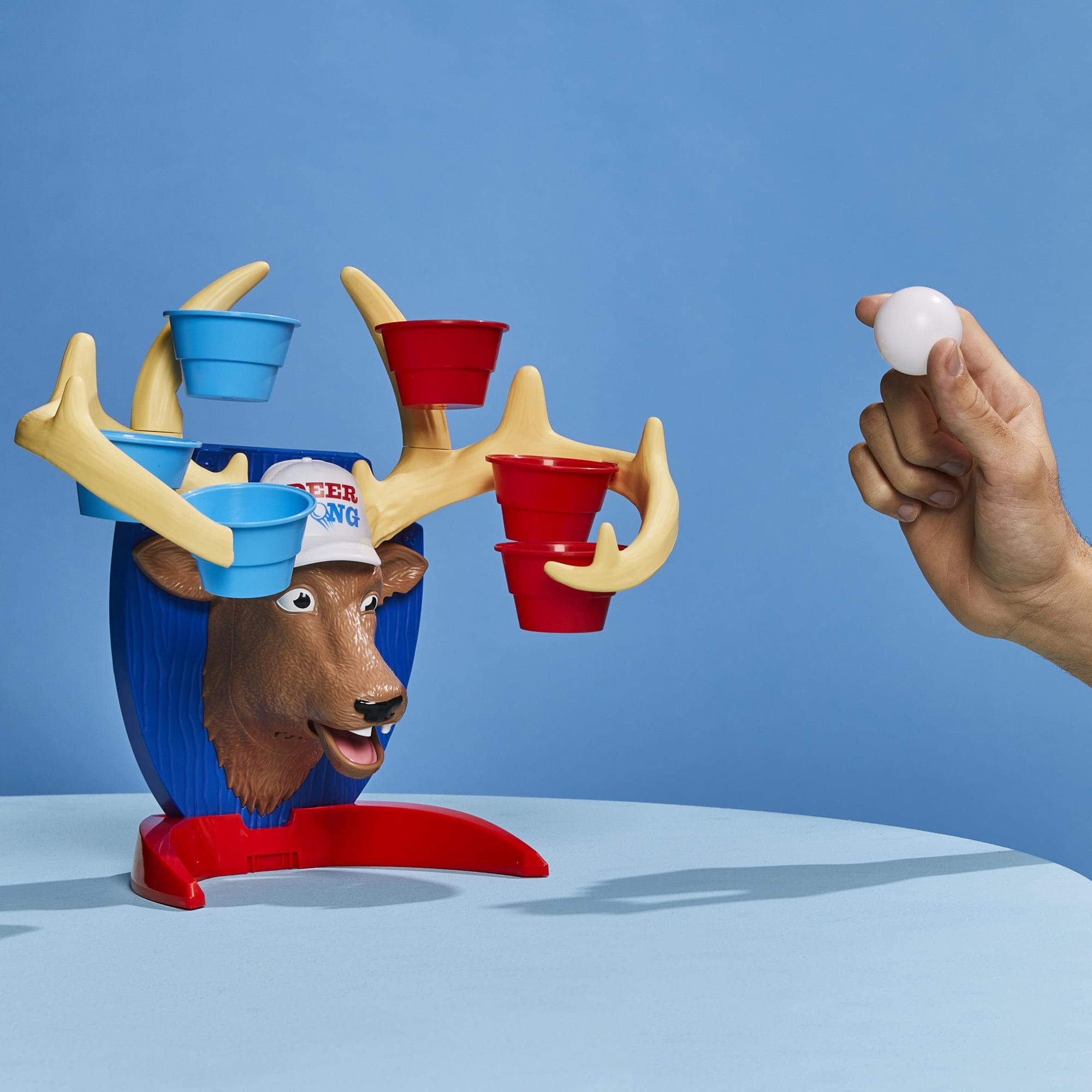 Deer Pong America Family Game, Electronic Talking Deer Head Game with Music, Fun Summer Activities for Kids & Families, Ages 8+
