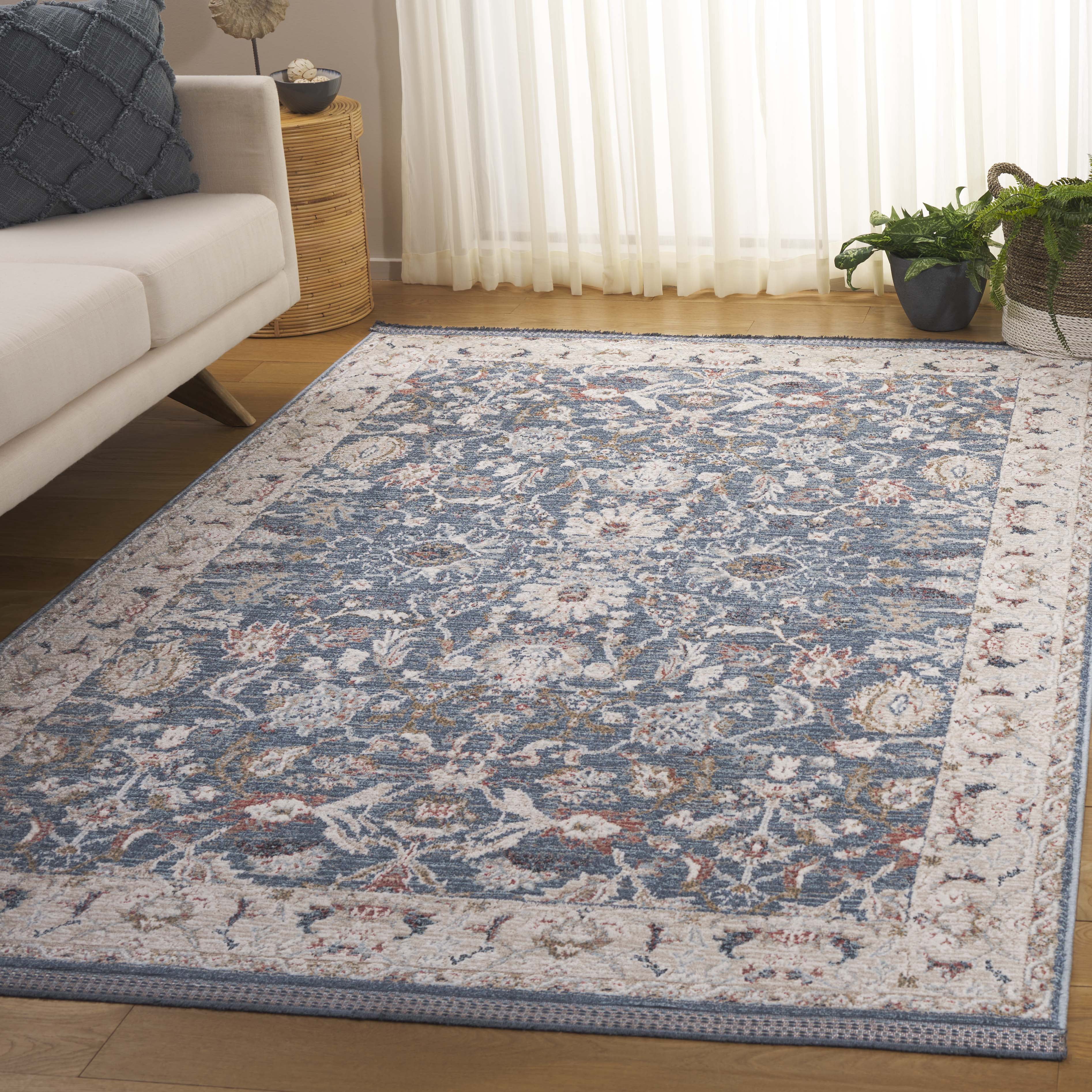 SAFAVIEH Vivaldi Lennard Abstract Area Rug, Blue/Ivory, 4' x 6'