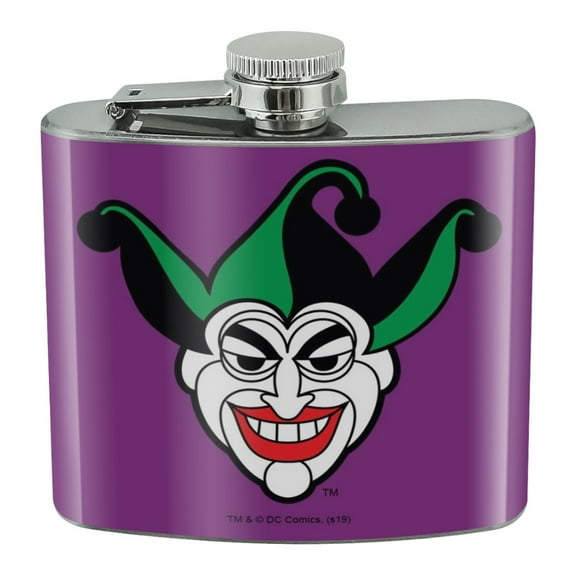 Batman Joker Symbol Stainless Steel 5oz Hip Drink Kidney Flask