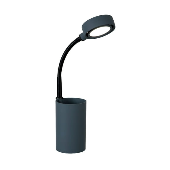 V-Light 13.5 Gray LED Desk Lamp with Organizer Base