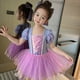 thumbnail image 4 of Ropa de baile para niños Ropa de práctica para niñas Vestido de baile Princesa Sofía Body de baile de ballet Abertura en la entrepierna, 4 of 5